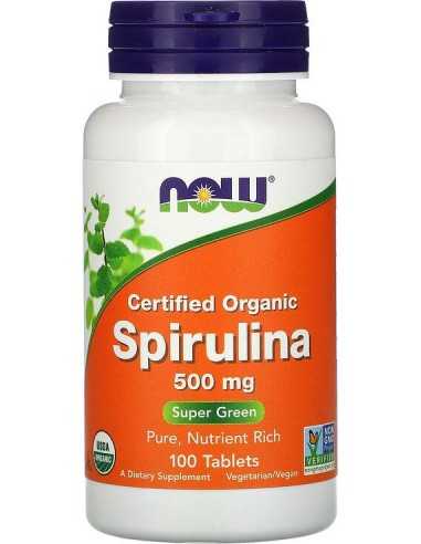 Certified Organic Spirulina, 500 mg, 100 Tablets