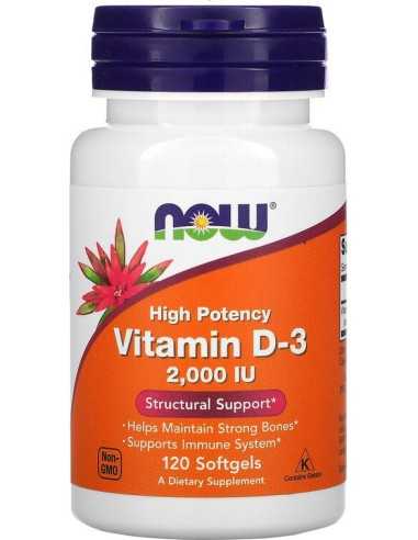 Vitamin D3 High Potency, 50 mcg (2000 IU), 120 Softgels