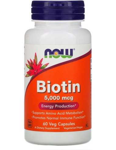 Biotin, 5,000 mcg, 60 Veg Capsules