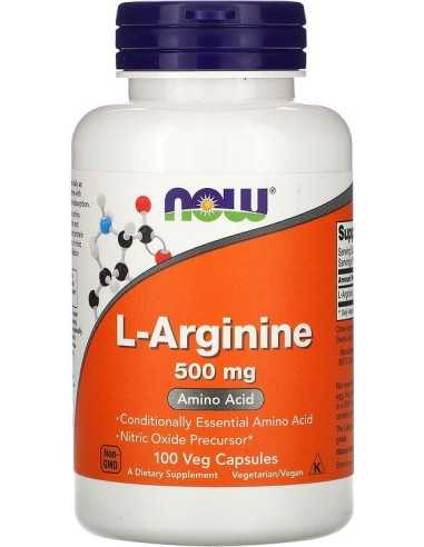 L-Arginine, 500 mg, 100 Veg Capsules