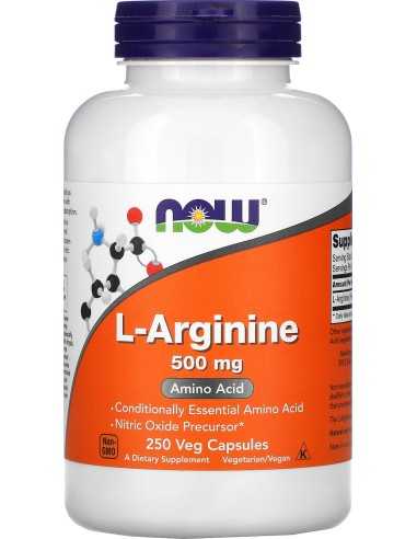 L-Arginine, 500 mg, 250 Veg capsules