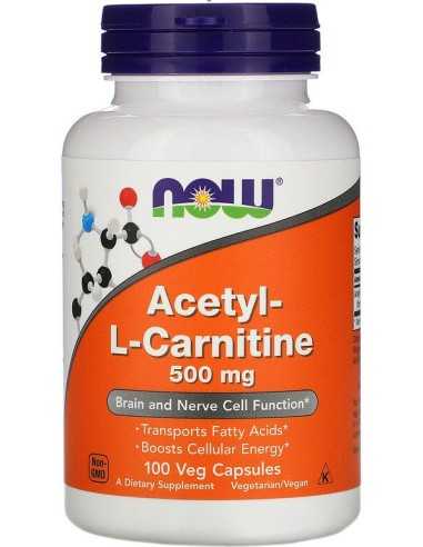 Acetyl-L-Carnitine, 500 mg, 100 Veg Capsules