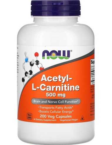 Acetyl-L-Carnitine, 500 mg, 200 Veg Capsules