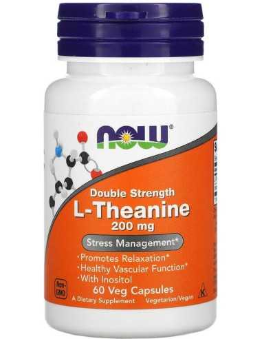 L-Theanine, Double Strength, 200 mg, 60 Veg Capsules