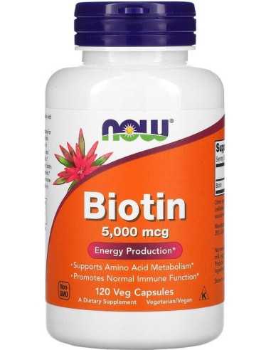 Biotin, 5,000 mcg, 120 Veg Capsules