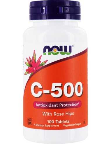 Vitamin C-500 With Rose Hips, 100 Tablets