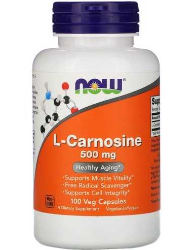 L-Carnosine, 500 mg, 100 Veg Capsules