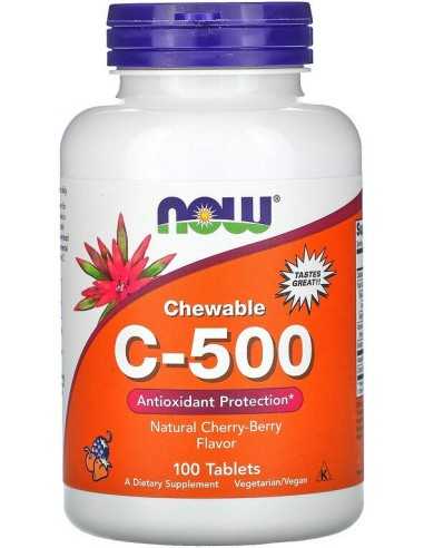 Vitamin C-500, Chewable , Natural Cherry-Berry Flavor, 100 Tablets