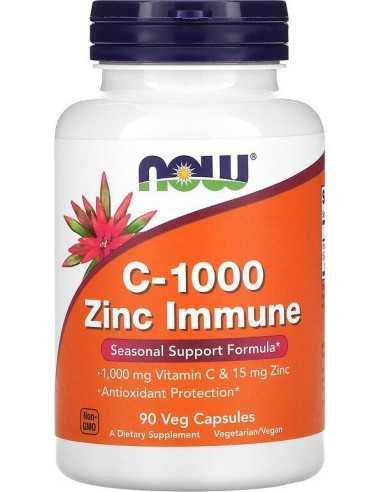 Vitamin C-1000 Zinc Immune, 1,000 mg & Zinc, 15 mg , 90 Veg Capsules