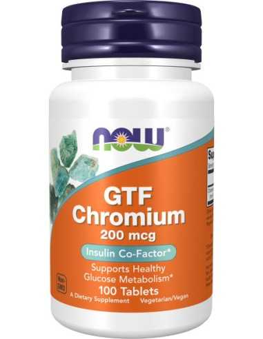 GTF Chromium, 200 mcg, 100 Tablets