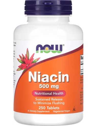 Now Foods, Niacin (Niatsiin), 500 mg, 250 tablets