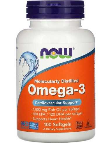 Molecularly Distilled Omega-3, 100 Softgels