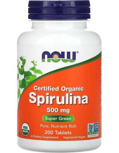 Certified Organic Spirulina, 500 mg, 200 Tablets